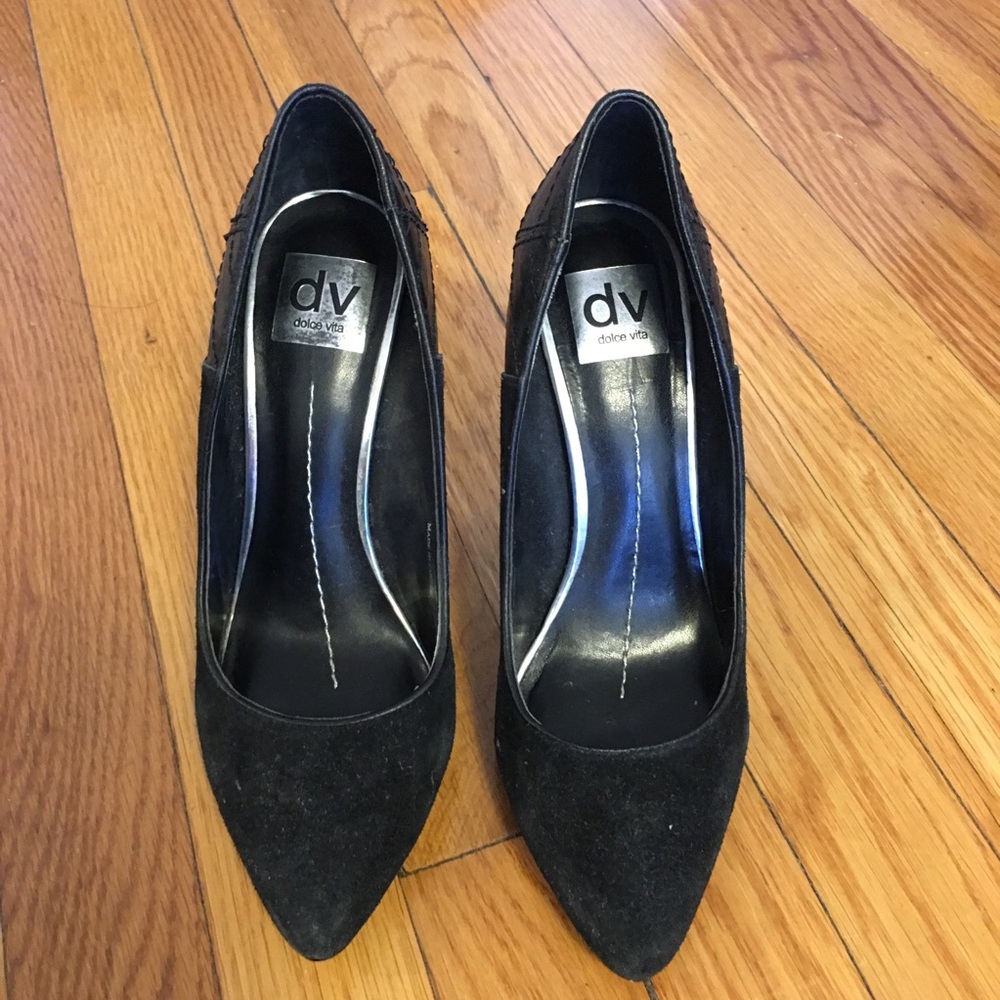 Dolce Vita Suede Leather Pump w/ Silver Accent